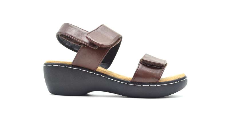 TTP Ladies Comfortable Dual Hook & Loop Strap Sandals CY1512