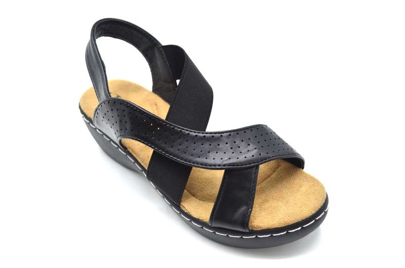 TTP Ladies Comfortable Elastic Strap Sandals with Cut-Out Details