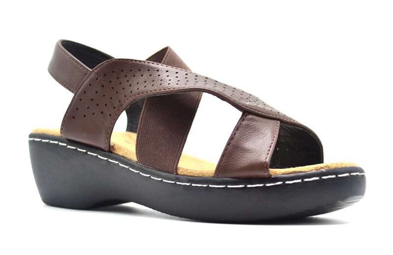 TTP Ladies Comfortable Elastic Strap Sandals with Cut-Out Details
