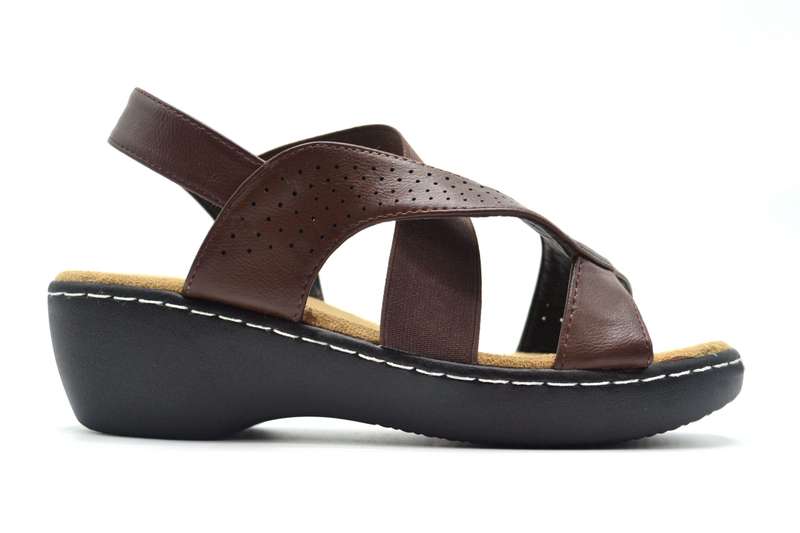 TTP Ladies Comfortable Elastic Strap Sandals with Cut-Out Details