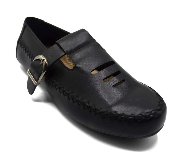 TTP Men's Buckle Moccasin with Cut out Details on Vamp