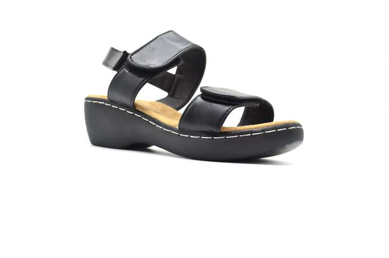 TTP Ladies Comfortable Dual Hook & Loop Strap Sandals CY1512