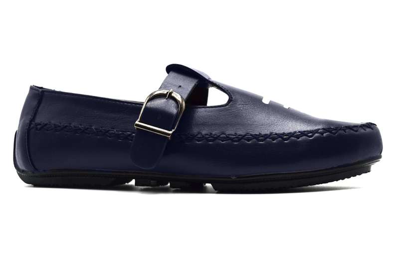 TTP Men's Buckle Moccasin with Cut out Details on Vamp