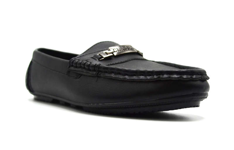 TTP Women's Moccasin with Metal Buckle Decor on Vamp