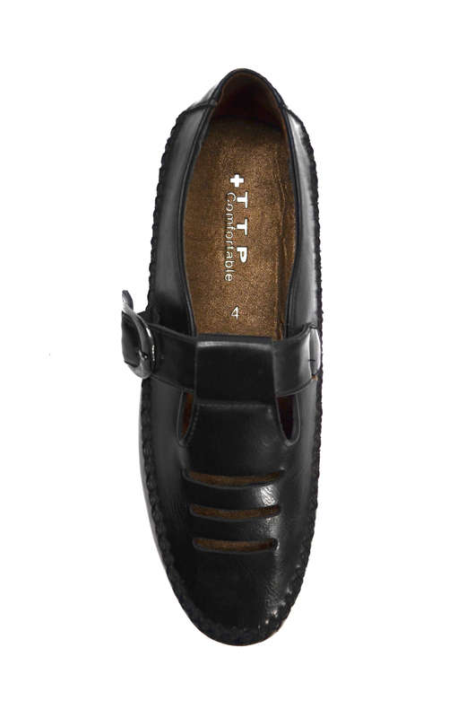 TTP Women's Buckle Moccasin with Cut out Details on Vamp