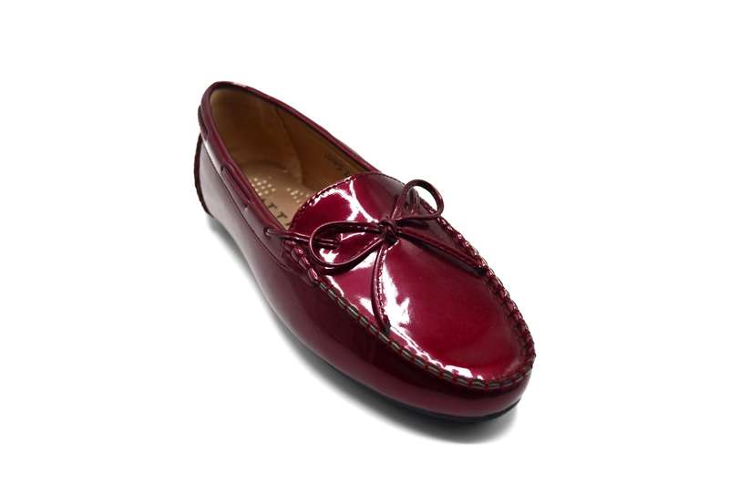 TTP Women's High Gloss Moccasin with Bow Decor on Vamp 101052-LL
