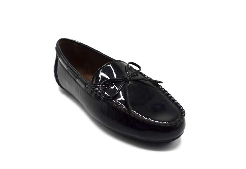 TTP Women's High Gloss Moccasin with Bow Decor on Vamp 101052-LL