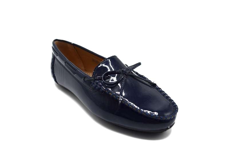 TTP Women's High Gloss Moccasin with Bow Decor on Vamp 101052-LL