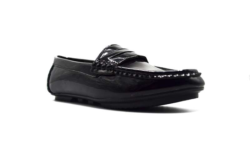 TTP Women's High Gloss Moccasin with Detailed Vamp