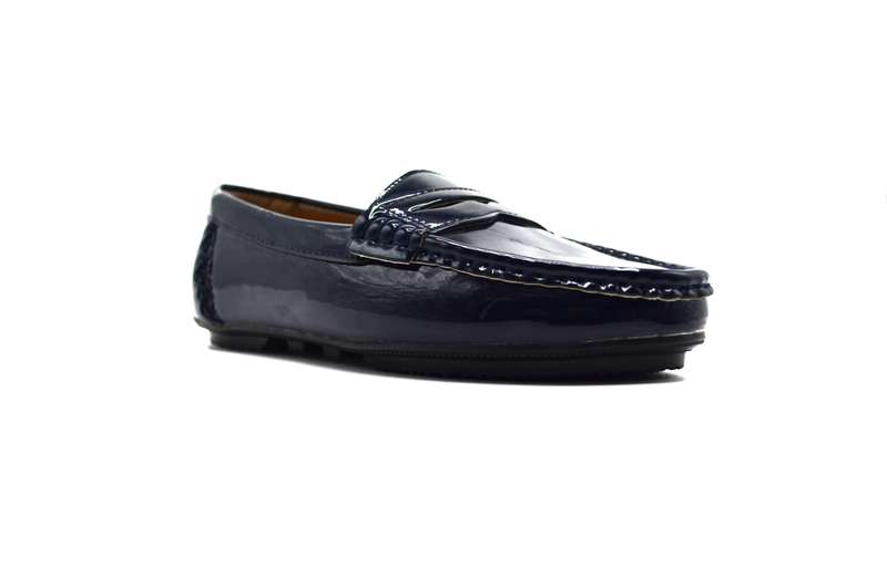 TTP Women's High Gloss Moccasin with Detailed Vamp