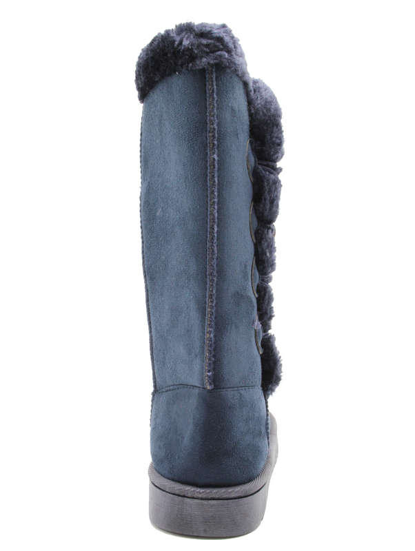 TTP Women's Suede Four Button Mid-Calf Polar Boots