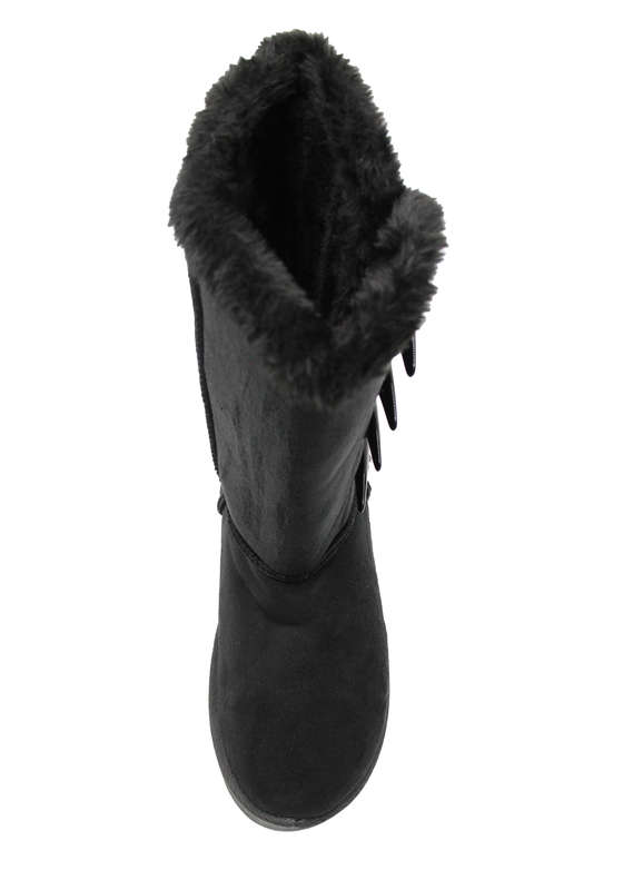 TTP Women's Suede Four Button Mid-Calf Polar Boots