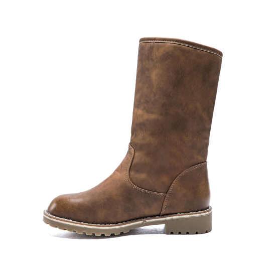 TTP Platform Fashion Mid-Calf Boots with Side Zipper XB8208