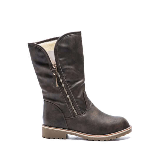 TTP Platform Fashion Mid-Calf Boots with Side Zipper XB8208