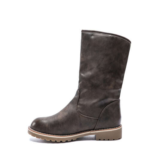 TTP Platform Fashion Mid-Calf Boots with Side Zipper XB8208