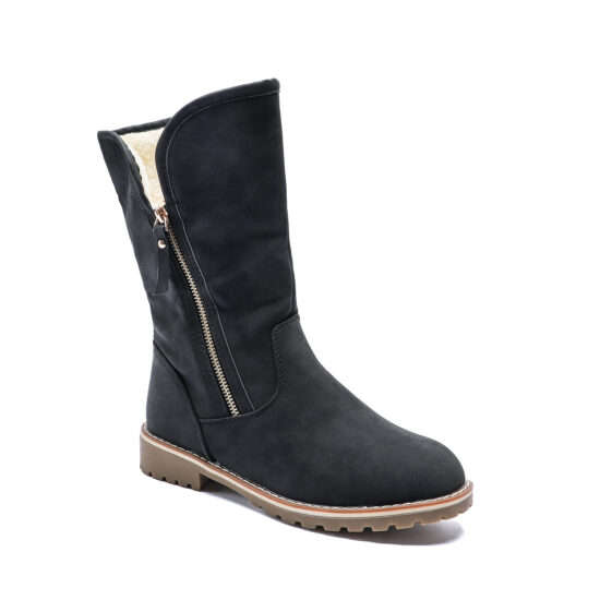 TTP Platform Fashion Mid-Calf Boots with Side Zipper XB8208