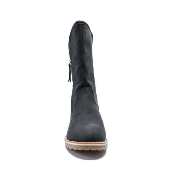 TTP Platform Fashion Mid-Calf Boots with Side Zipper XB8208
