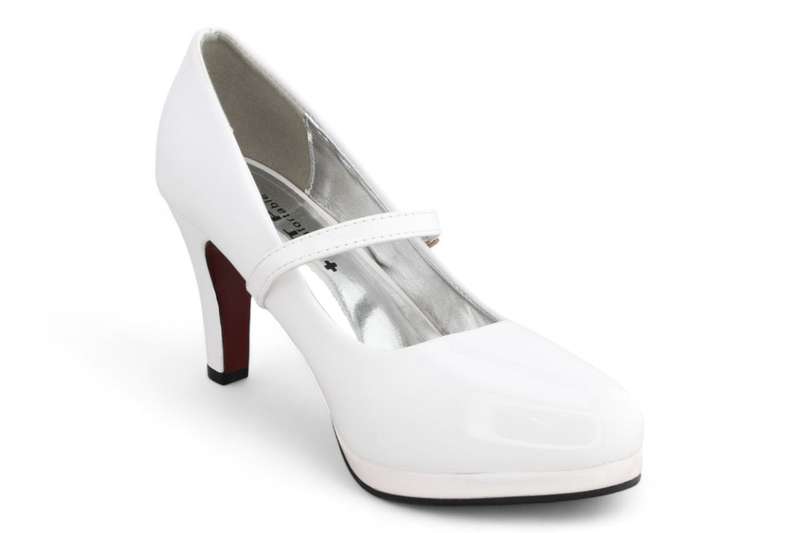 TTP Ladies Glossy Platform High Heel with Buckle Strap 6636-1