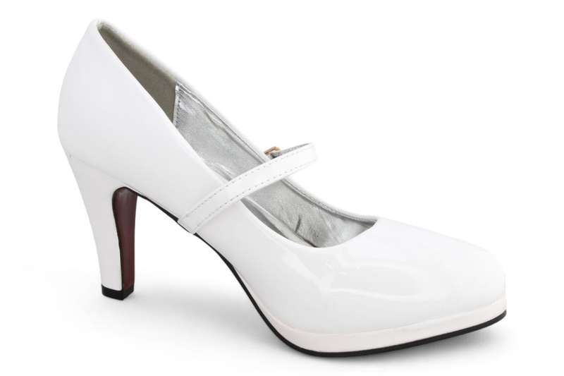 TTP Ladies Glossy Platform High Heel with Buckle Strap 6636-1