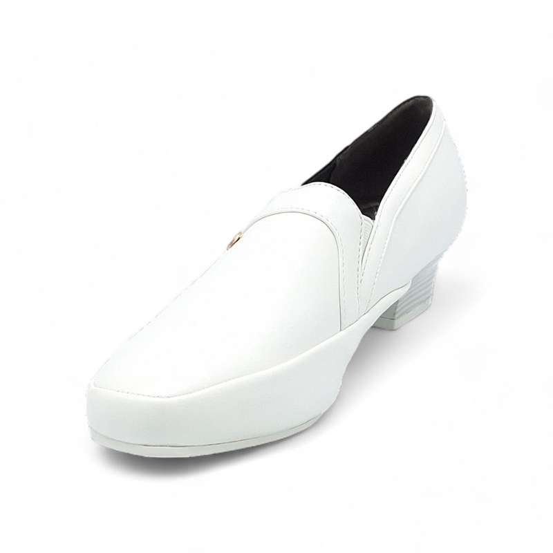 TTP Ladies Low Heel Slip on Court Shoe with Dual Side Goring