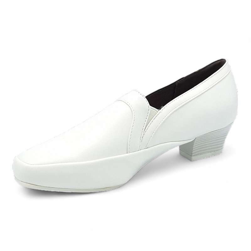 TTP Ladies Low Heel Slip on Court Shoe with Dual Side Goring