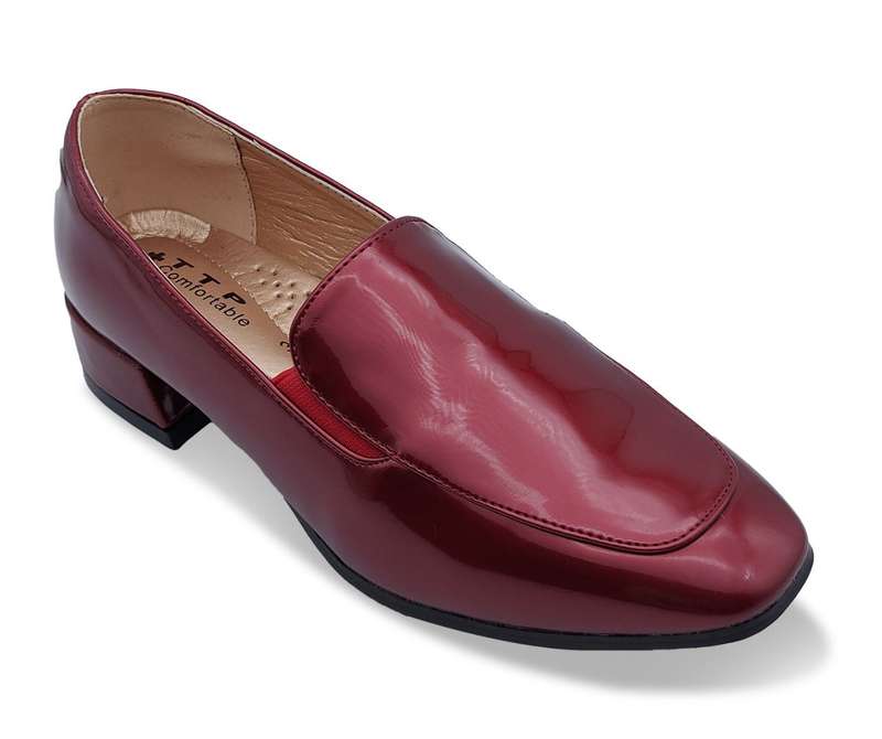 TTP Women's High Gloss Slip-on Low Heels 8601-5