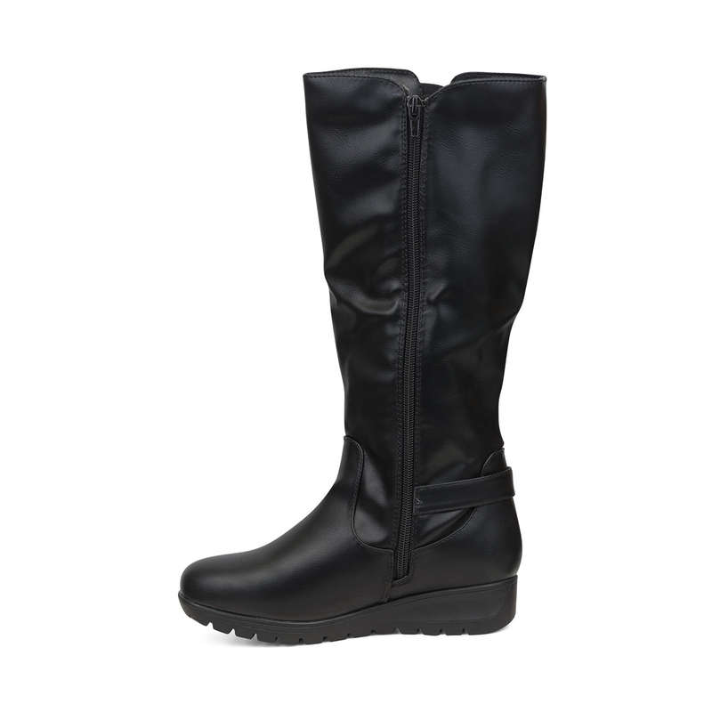 Alxir Ladies Knee-High Boots with Buckle Decor PSL2065A