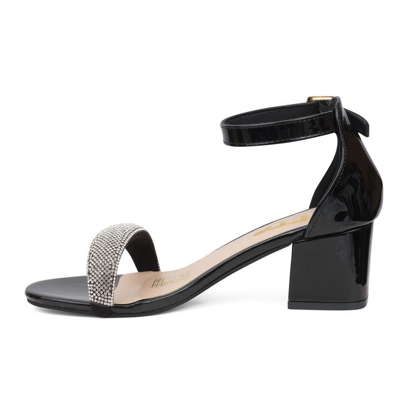 TTP Patent Ankle Strap Block Heel Sandals XB23631