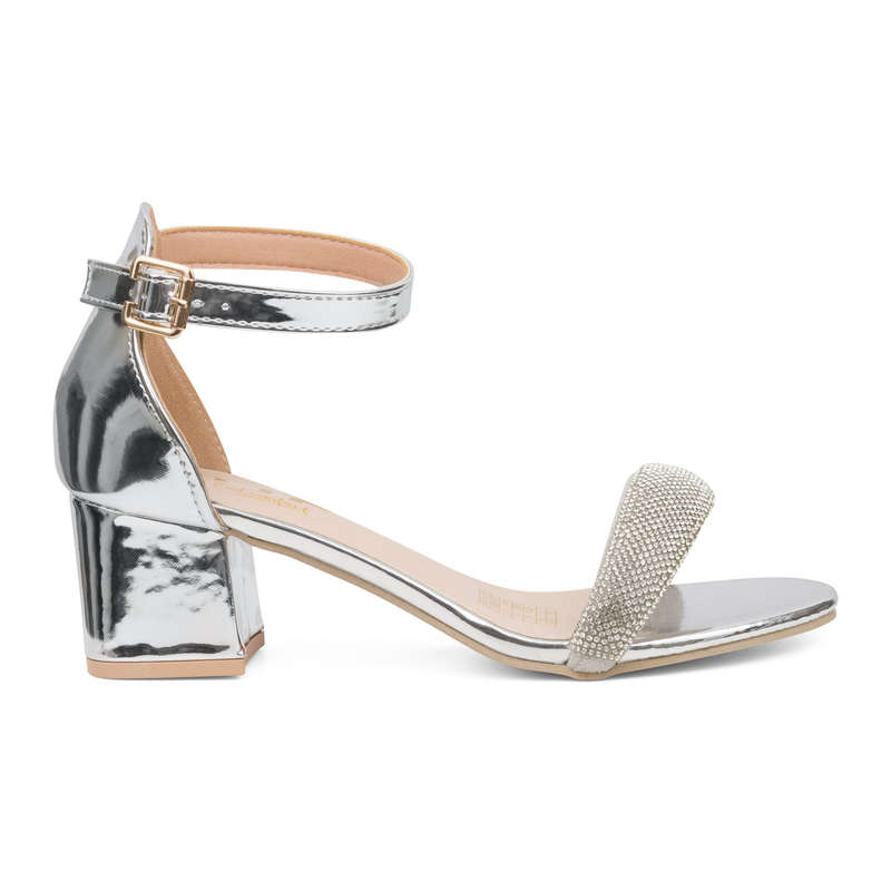 TTP Patent Ankle Strap Block Heel Sandals XB23631