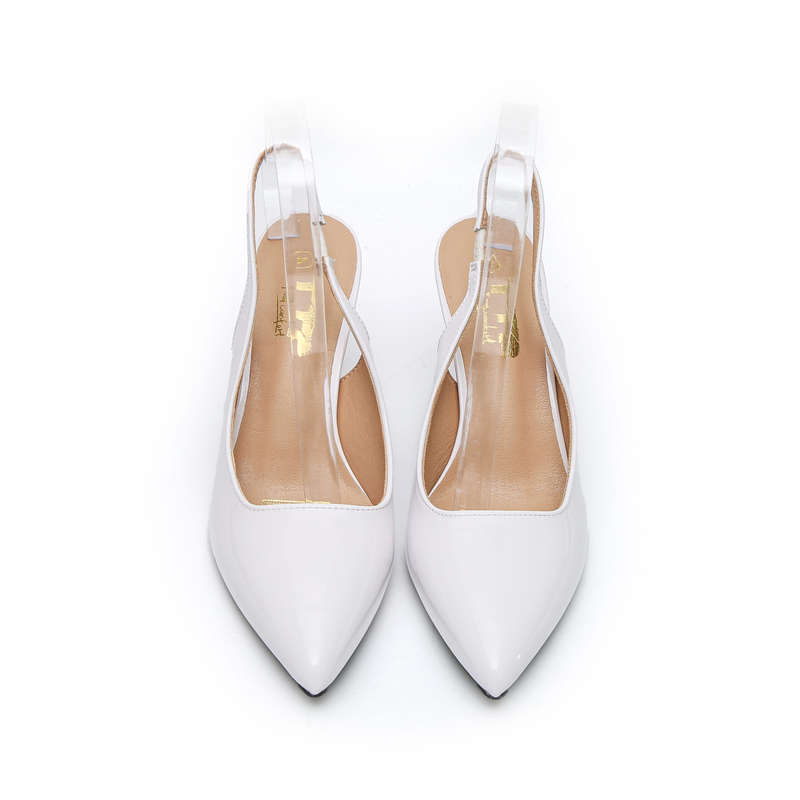 TTP Ladies Slingback Patent Spool Heels JSF22