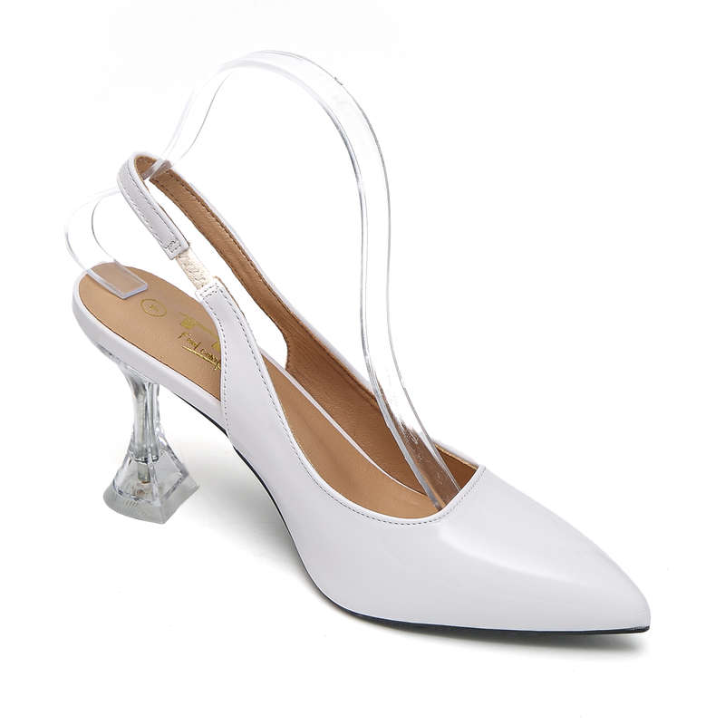TTP Ladies Slingback Patent Spool Heels JSF22