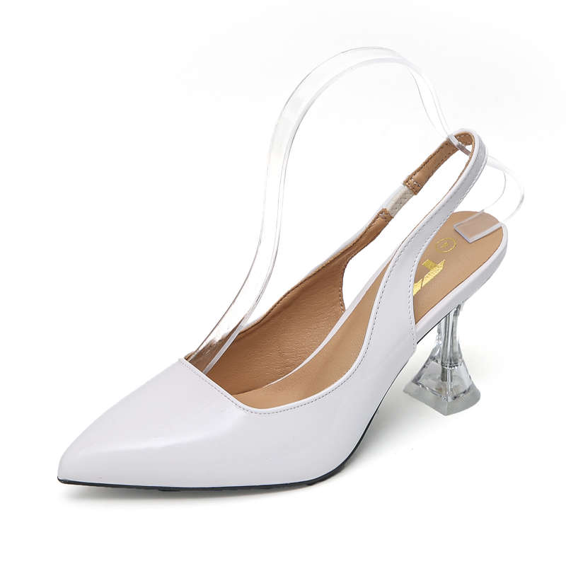TTP Ladies Slingback Patent Spool Heels JSF22