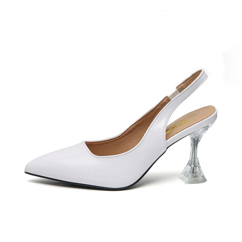 TTP Ladies Slingback Patent Spool Heels JSF22