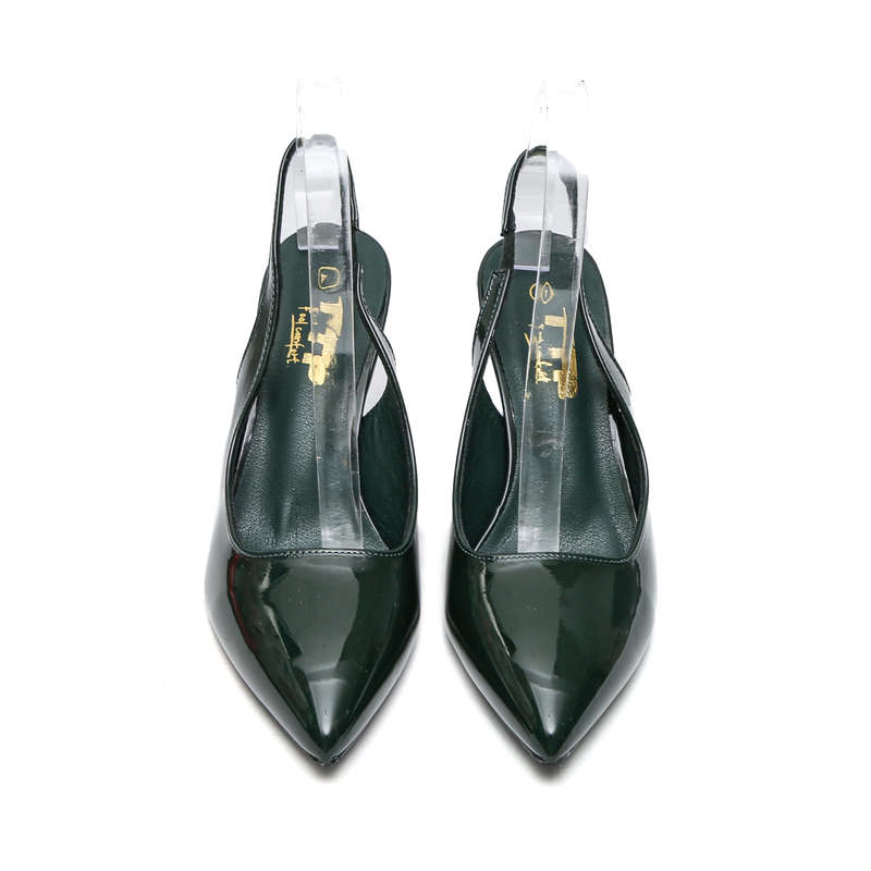 TTP Ladies Slingback Patent Spool Heels JSF22