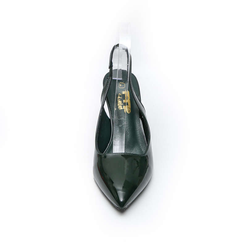 TTP Ladies Slingback Patent Spool Heels JSF22