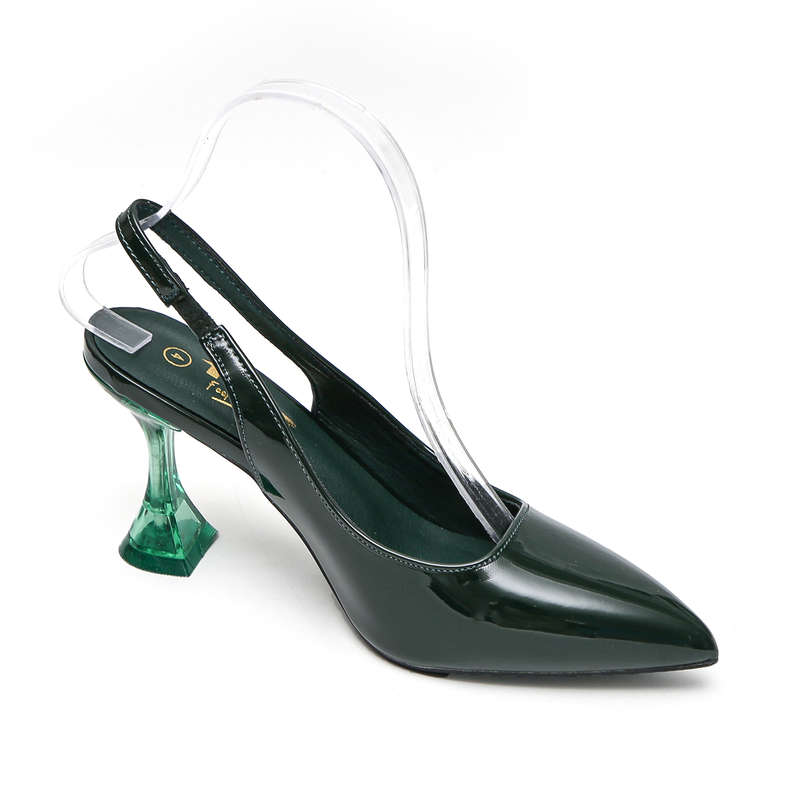 TTP Ladies Slingback Patent Spool Heels JSF22