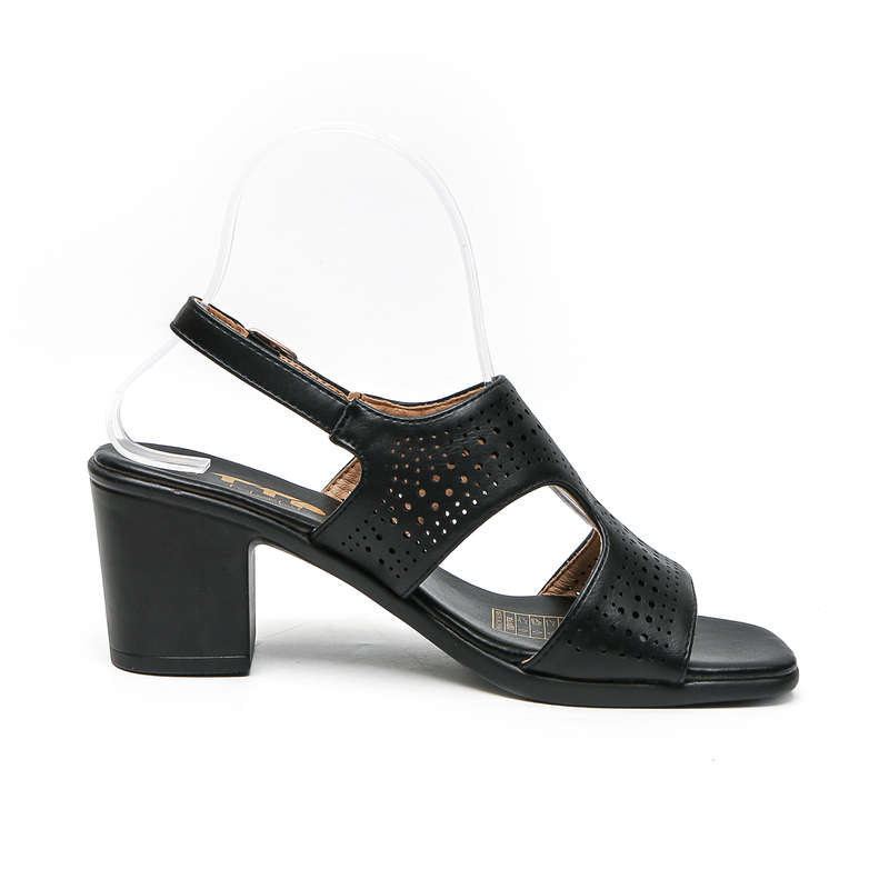 TTP Ladies Block Heel Slingback Sandals with Cut Out Pattern JSF21