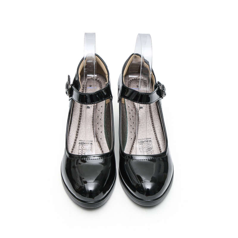 TTP Classic Block Heel Courts with Ankle Strap XBK3052