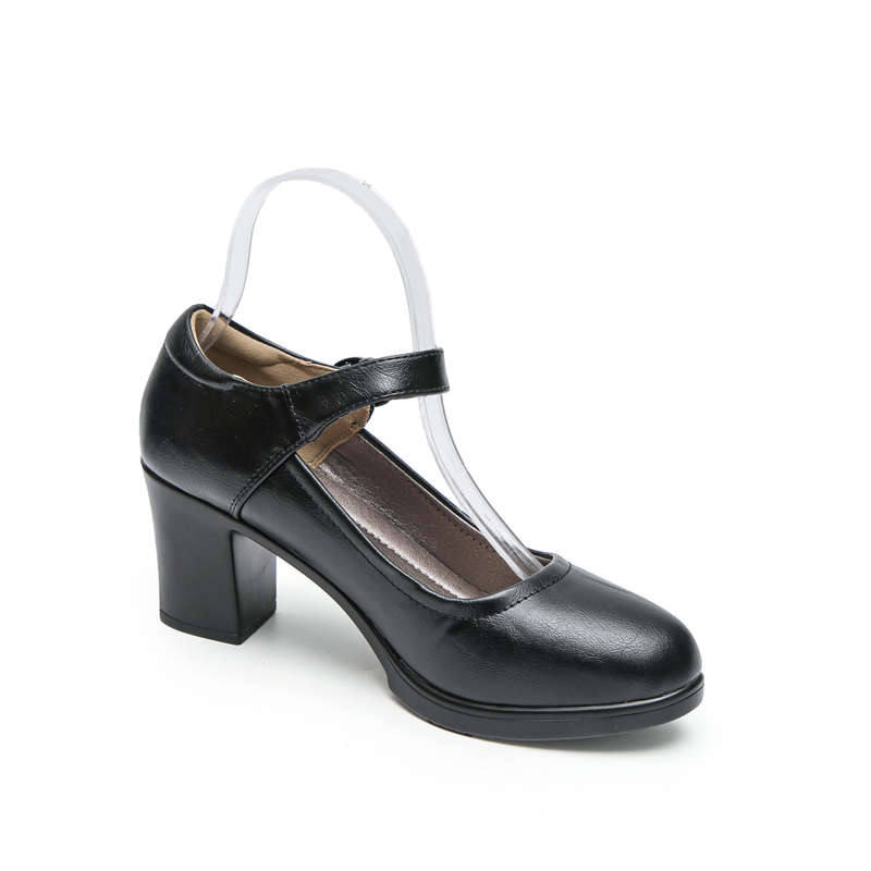 TTP Classic Block Heel Courts with Ankle Strap XBK3052