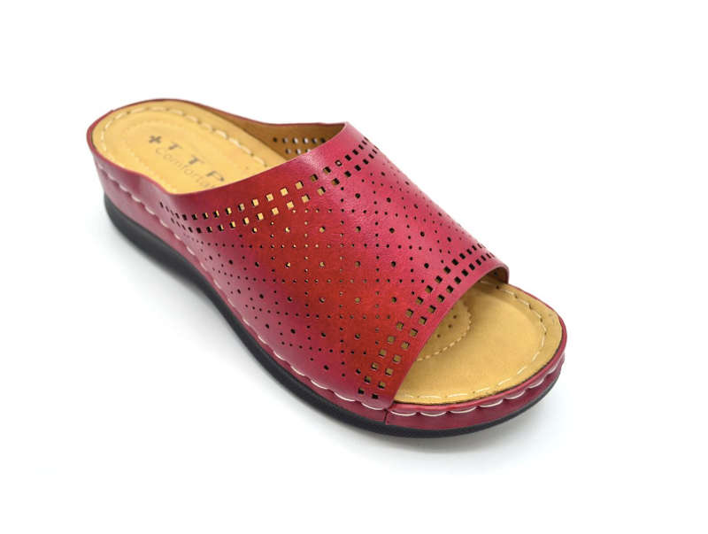 TTP Ladies Comfortable Slip-On Sandals with Cut Out Detail L18816