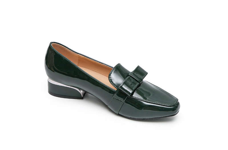 TTP Square Toe Patent Loafers with Ribbon Decor JSF9-1