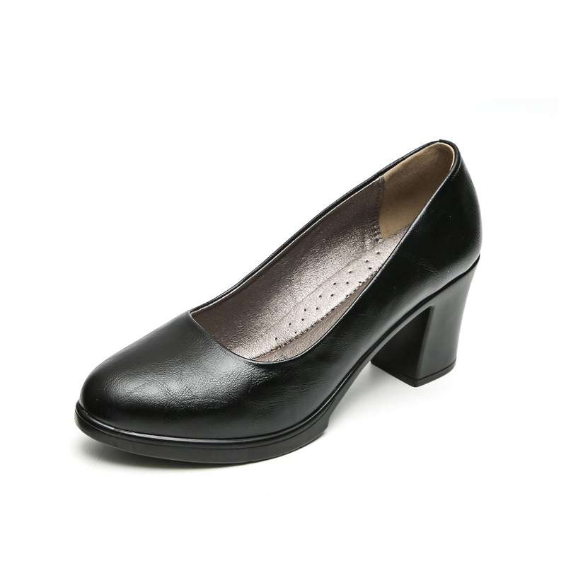 TTP Comfortable Classic Block Heel Courts XBK3501
