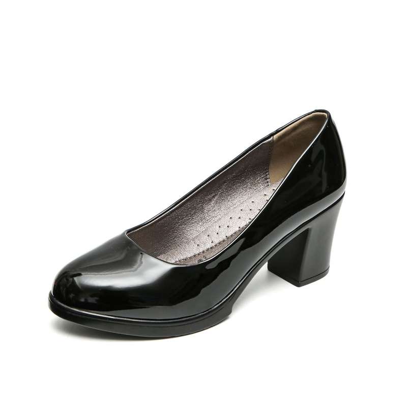 TTP Comfortable Classic Block Heel Courts XBK3501