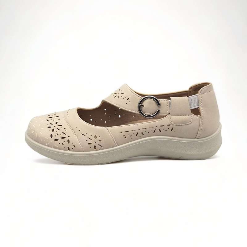 TTP Women Loafers with Elasticated Ankle Strap and Cut out Decor XB5601