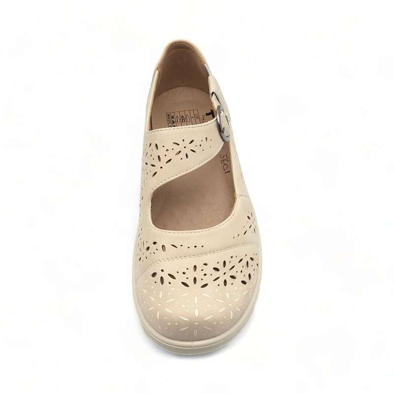 TTP Women Loafers with Elasticated Ankle Strap and Cut out Decor XB5601