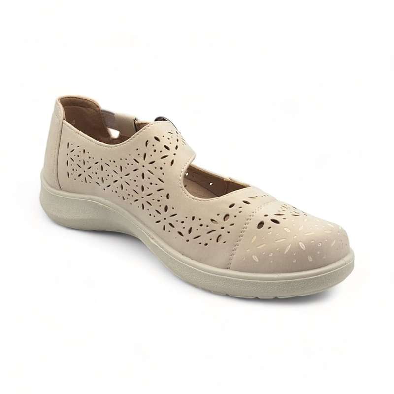 TTP Women Loafers with Elasticated Ankle Strap and Cut out Decor XB5601