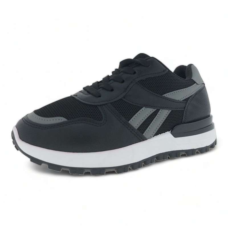 Women Fashion Low Top Lace Up Sneakers with PU Detailing YZCR21029