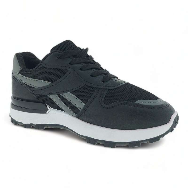 Women Fashion Low Top Lace Up Sneakers with PU Detailing YZCR21029