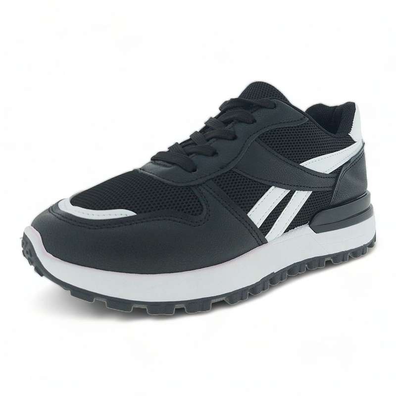 Women Fashion Low Top Lace Up Sneakers with PU Detailing YZCR21029