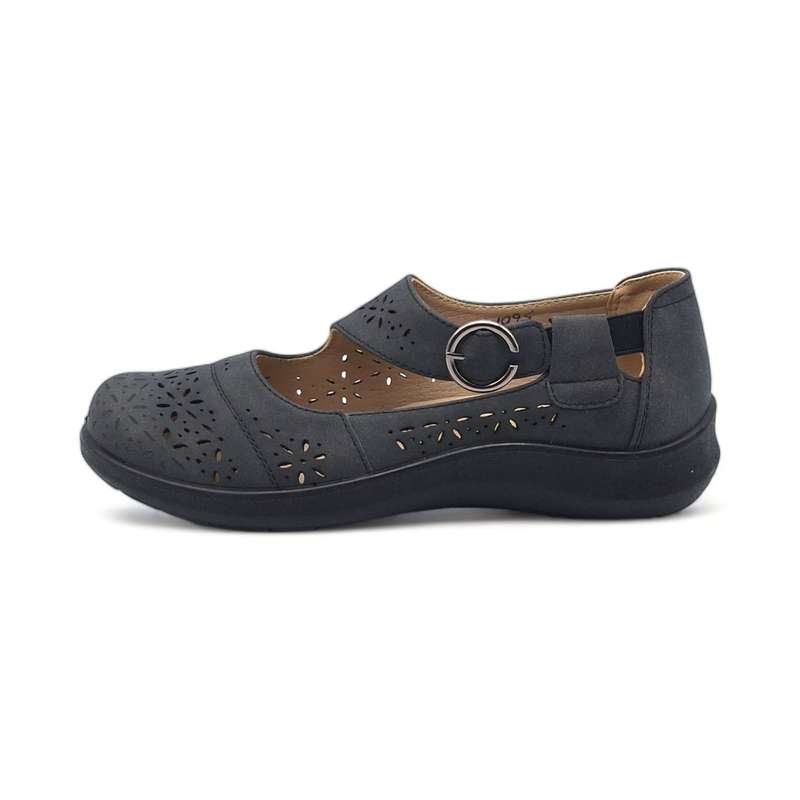 TTP Women Loafers with Elasticated Ankle Strap and Cut out Decor XB5601